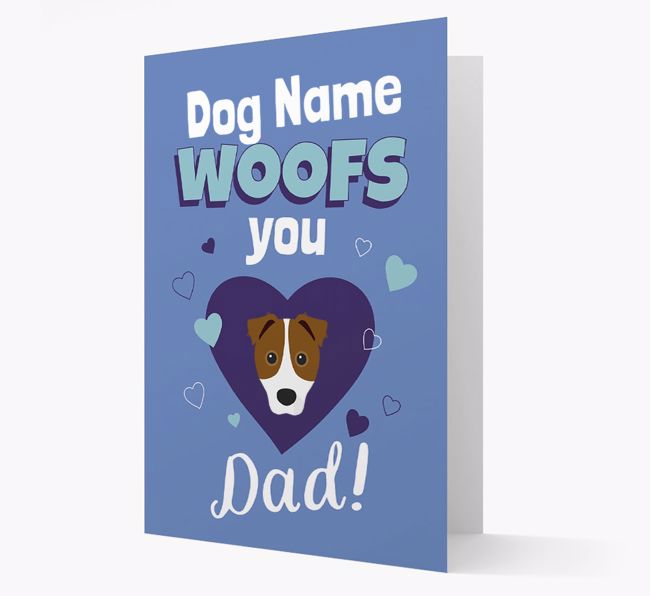 'I Woof You Dad' - Personalized {breedFullName} Card